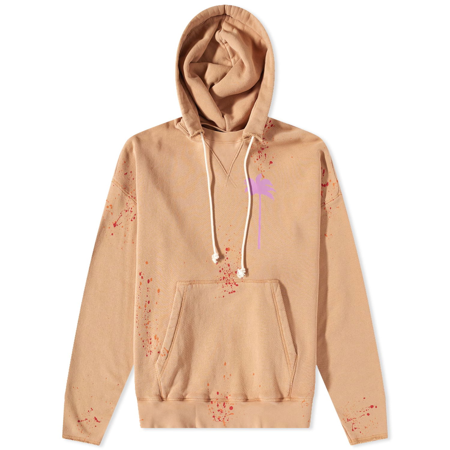 Sweatshirt Palm Angels Painted Popover Hoodie Orange | PMBB104S23FLE0016235, 0