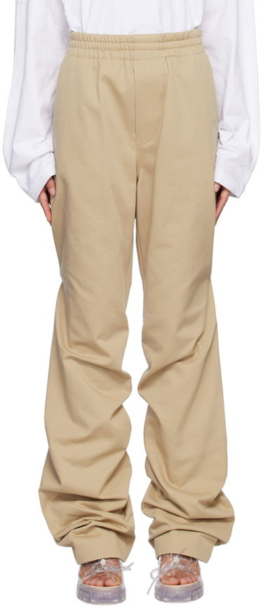 Bukser We11done We11done Banded Shirring Trousers Beige | WD-PT1-23-296-U-BG, 0