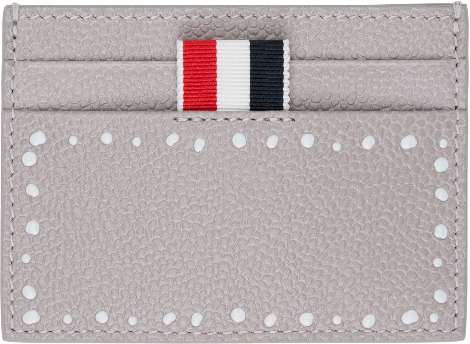 Tegnebog Thom Browne Pebbled Leather Card Holder Grå | UAW062A-00198, 1