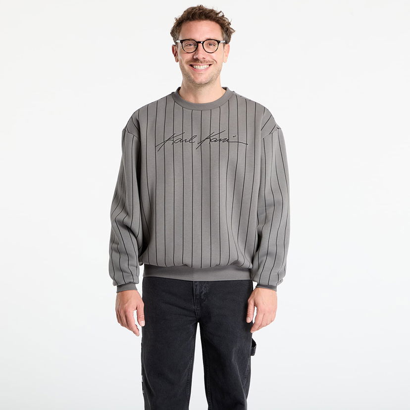Sweatshirt Karl Kani Karl Kani Autograph Pinstripe Crewneck Sweatshirt Grå | PD00007594
