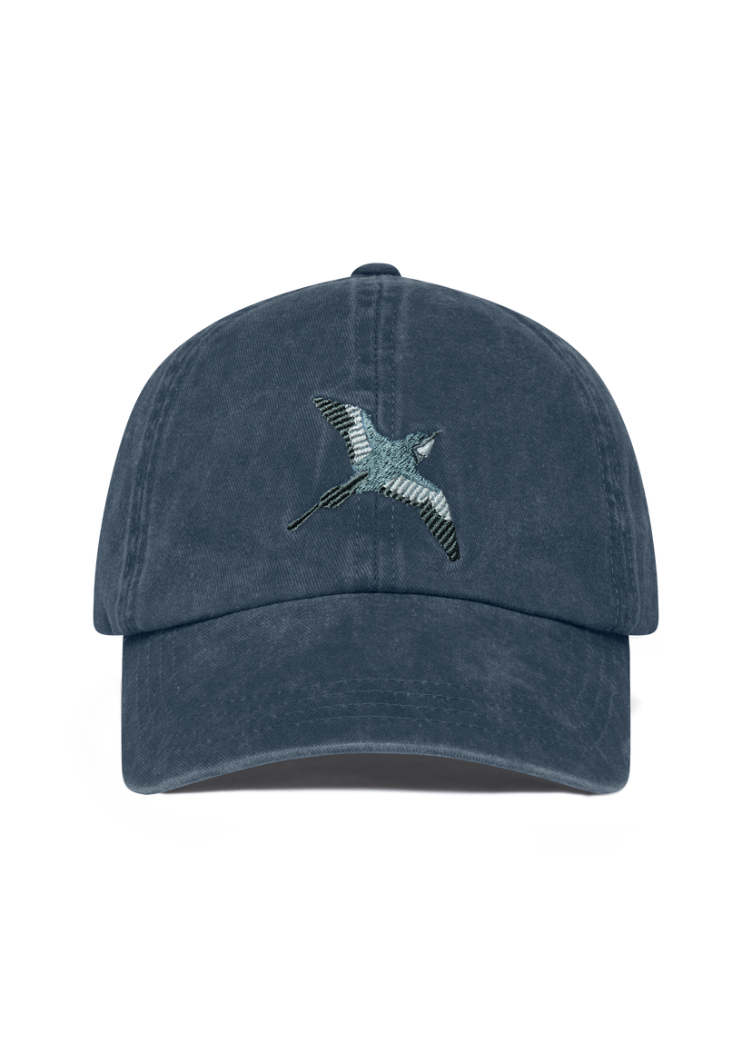 Kasket AXEL ARIGATO Bee Bird Embroidered Washed Cap Mørkeblå | X3553002