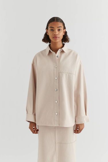 Skjorte AXEL ARIGATO Glaze Oversized Shirt Beige | A2161001, 2