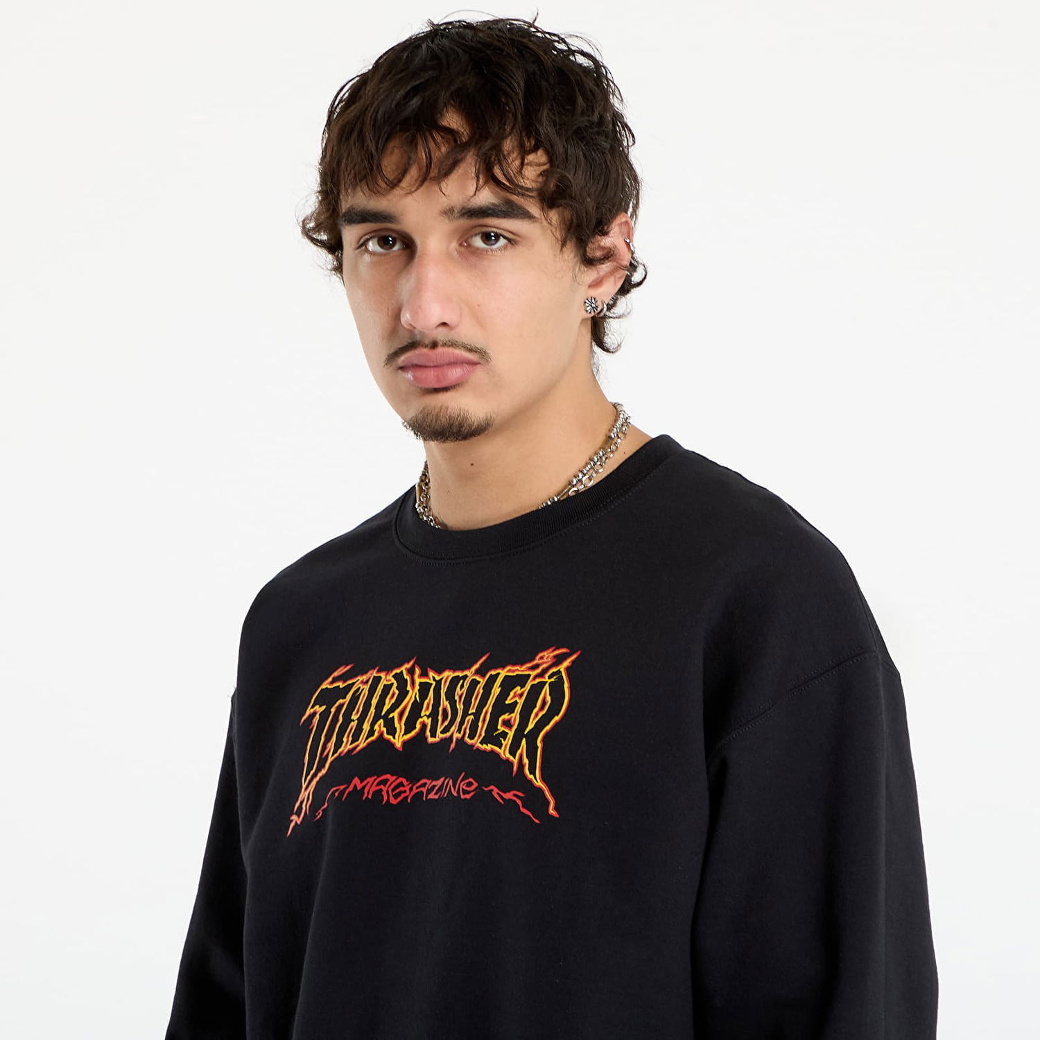 Sweatshirt Thrasher Thrasher Cracked by Exteenager Crewneck Sort | 145775, 1