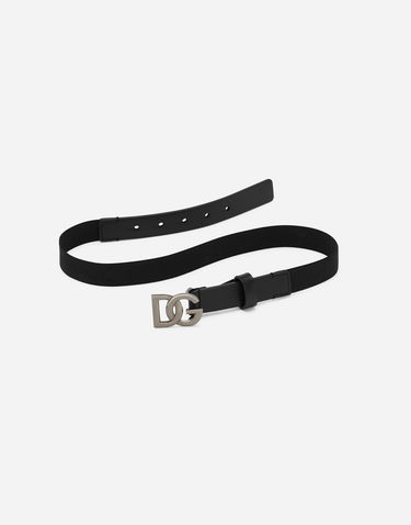 Bælter Dolce & Gabbana Dolce & Gabbana Calfskin and Elastic Belt Sort | EC0086AQ61680999, 3