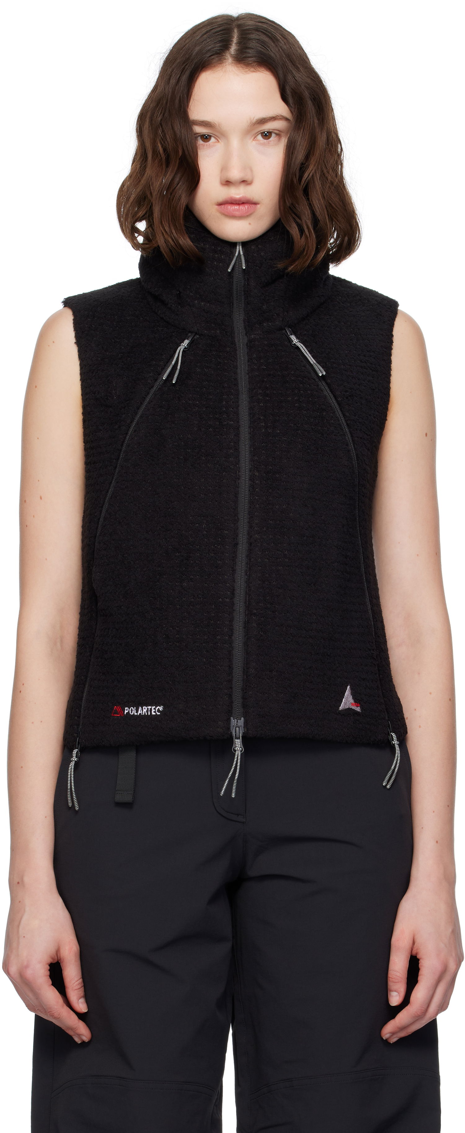 Vest ROA ROA High Loft Fleece Vest Sort | RBWW004FA02, 0