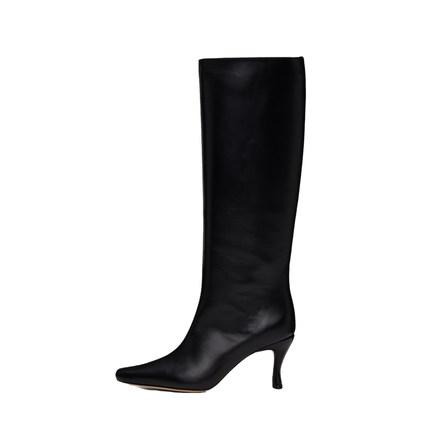 Sneakers og sko BY FAR Stevie 42 Tall Leather Boots Sort | 21PFSVIDBLSMC