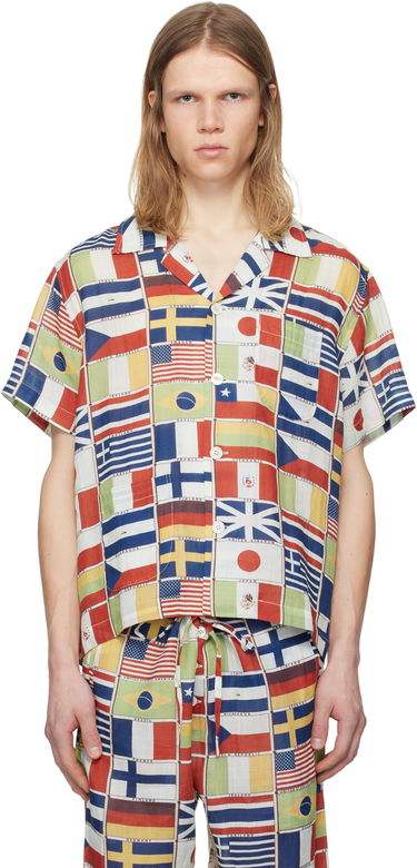Skjorte Bode Bode International Short Sleeve Shirt Flerfarvet | MRS25SH018, 0
