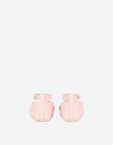 Sneakers og sko Dolce & Gabbana Nappa Ballet Flats With Ankle Strap For First Steps (19-26) Lyserød | DK0065A129380400, 2