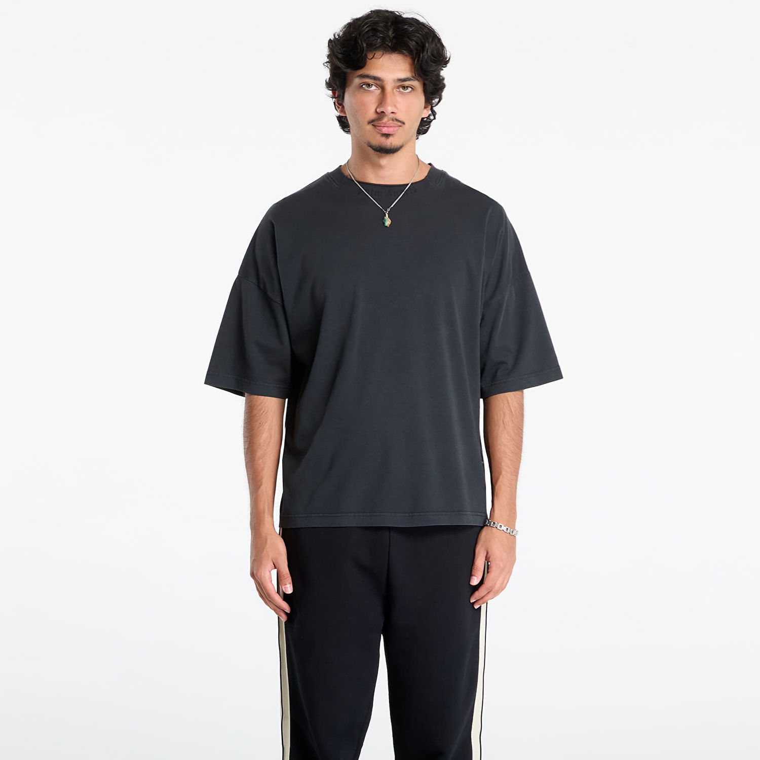 T-shirt Palm Angels Palm Angels Loose Collar Tee Sort | PMAA10HF25JER0011310, 0
