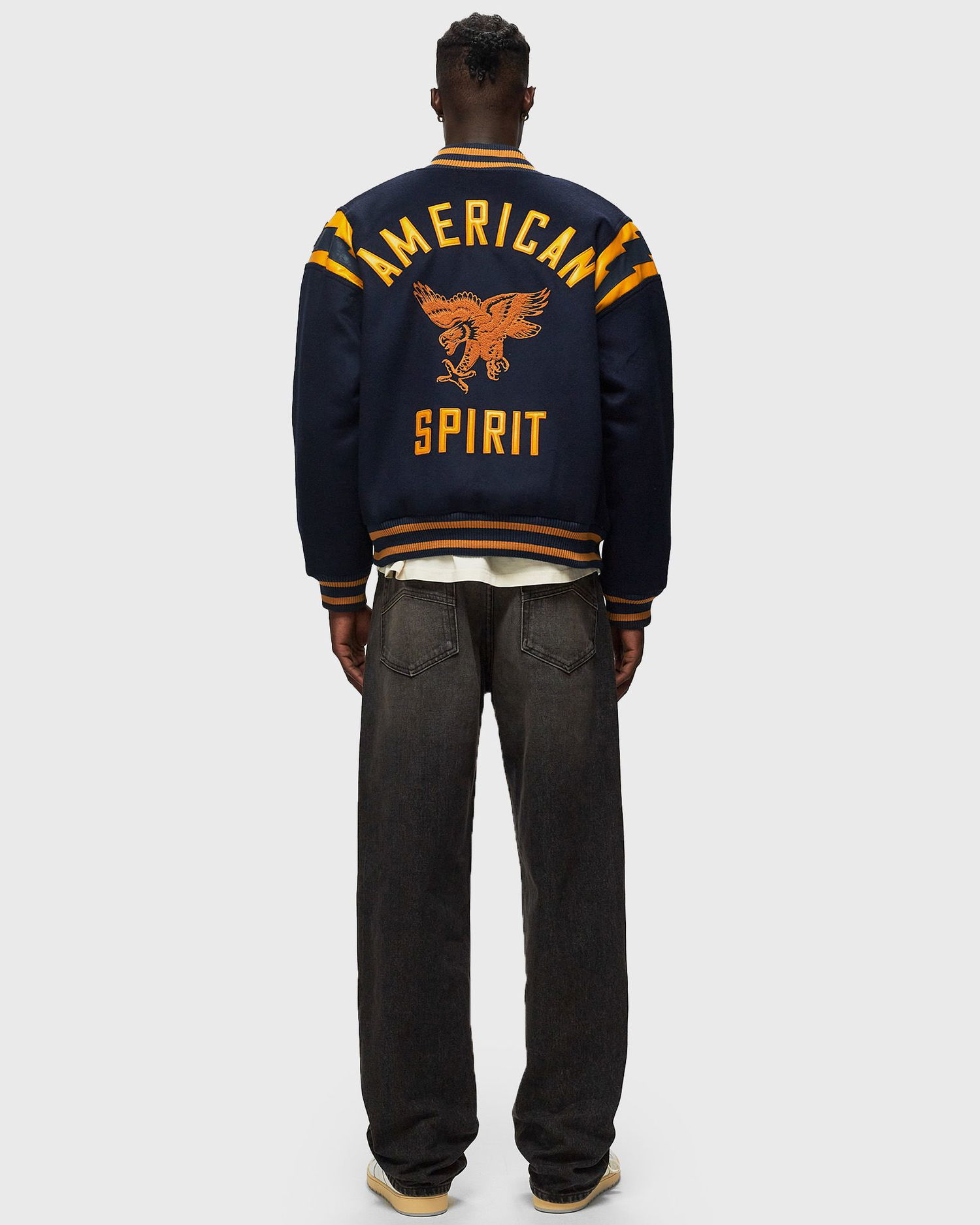 Bomberjakke Rhude 'American Spirit' Bomber Jacket Mørkeblå | RHPS24JA01612133, 1