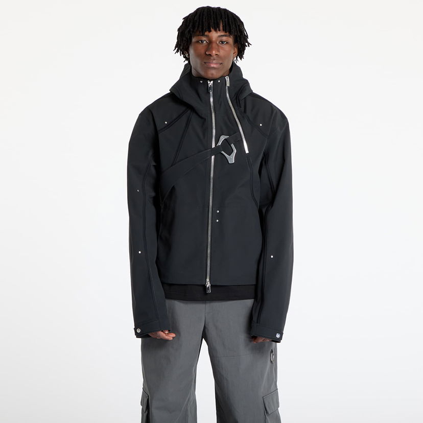 Jakke HELIOT EMIL HELIOT EMIL Moire Technical Jacket Sort | PREAW25_M_02_062_BLK01_CO