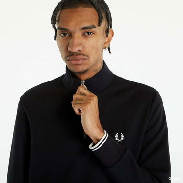 Sweatshirt Fred Perry Half Zip Sweat Sort | M3574-102, 2