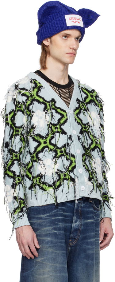 Sweater Charles Jeffrey Loverboy Charles Jeffrey LOVERBOY Guddle Knit Cardigan Blå | 54090501, 4