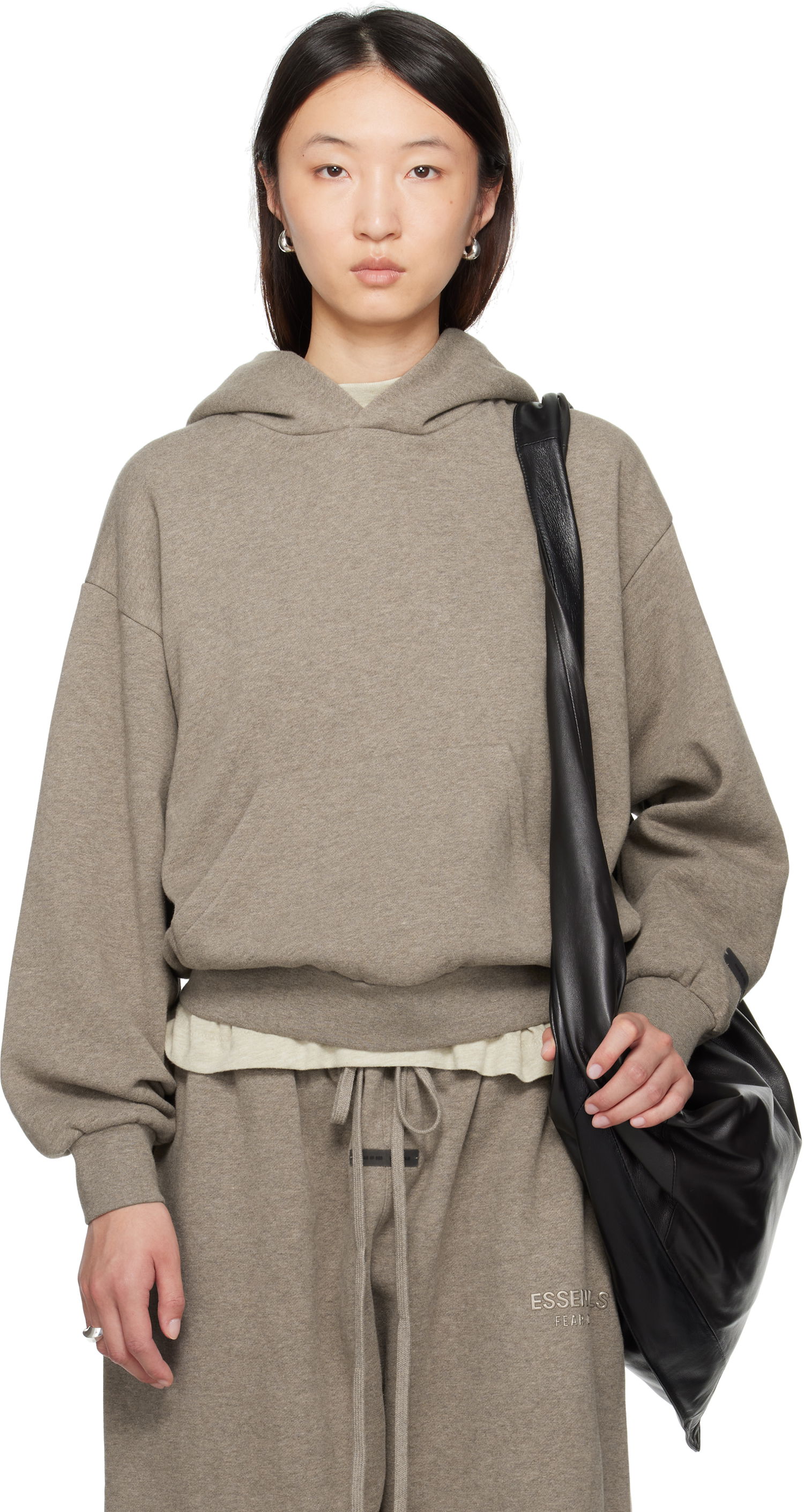 Sweatshirt Fear of God Fear of God ESSENTIALS Classic Fit Hoodie Grå | 192SP255543FW, 0