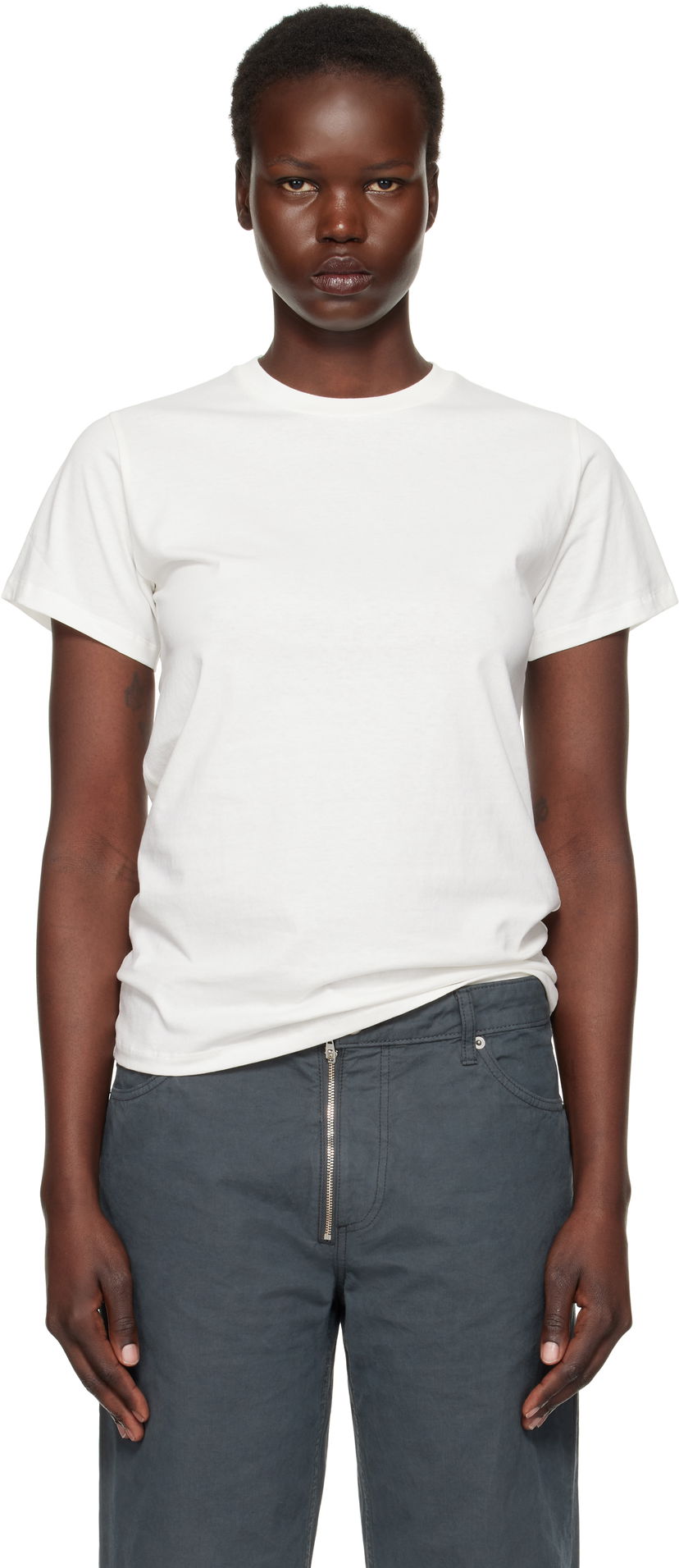 T-shirt Baserange Cotton T-Shirt Hvid | TOCT-CO-000