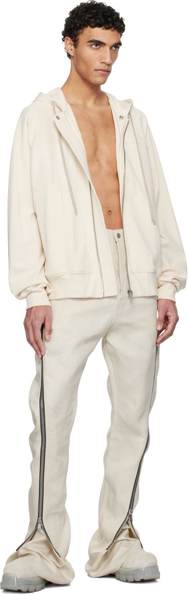 Sweatshirt Rick Owens Rick Owens Hollywood Windbreaker Hoodie Beige | RU01E5241 BA, 3