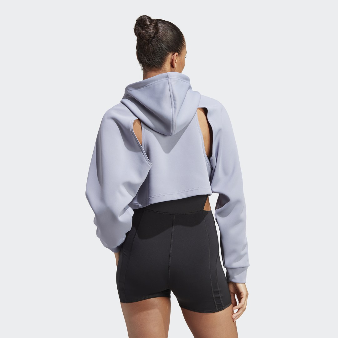 Sweatshirt adidas Originals HIIT Aeroready Crop Training Hoodie Lilla | HR2659, 1