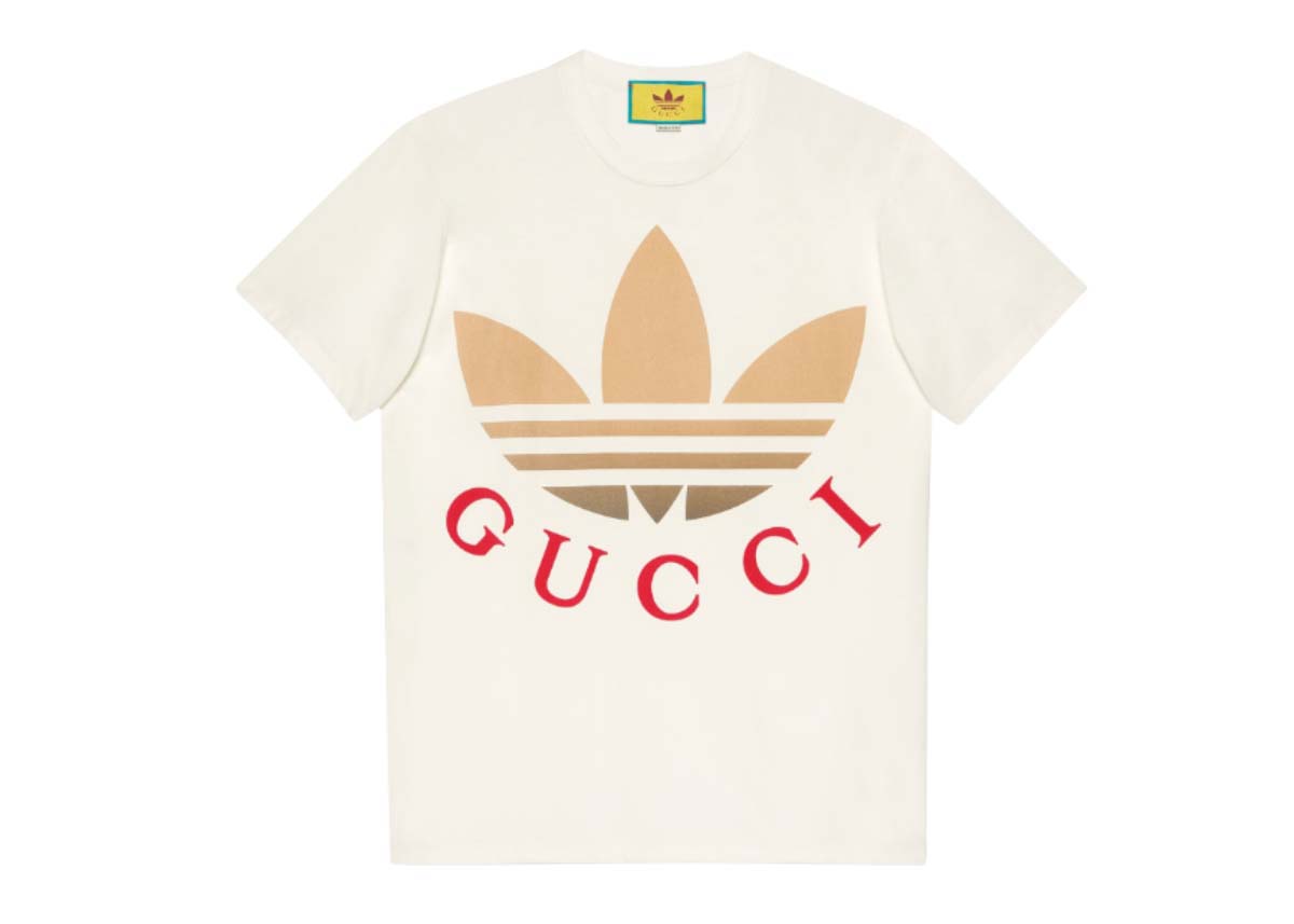 T-shirt Gucci adidas x Logo T-shirt White/Beige Beige | 548334 XJE7A 9275, 0