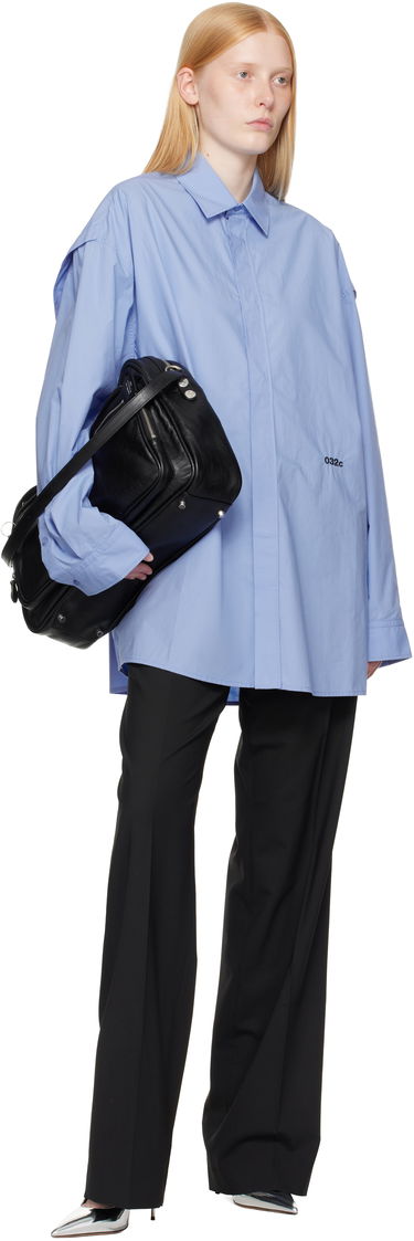 Skjorte 032C 032c Oversized 'Please Steam' Shirt Blå | S25-URW-1309-300-W, 3