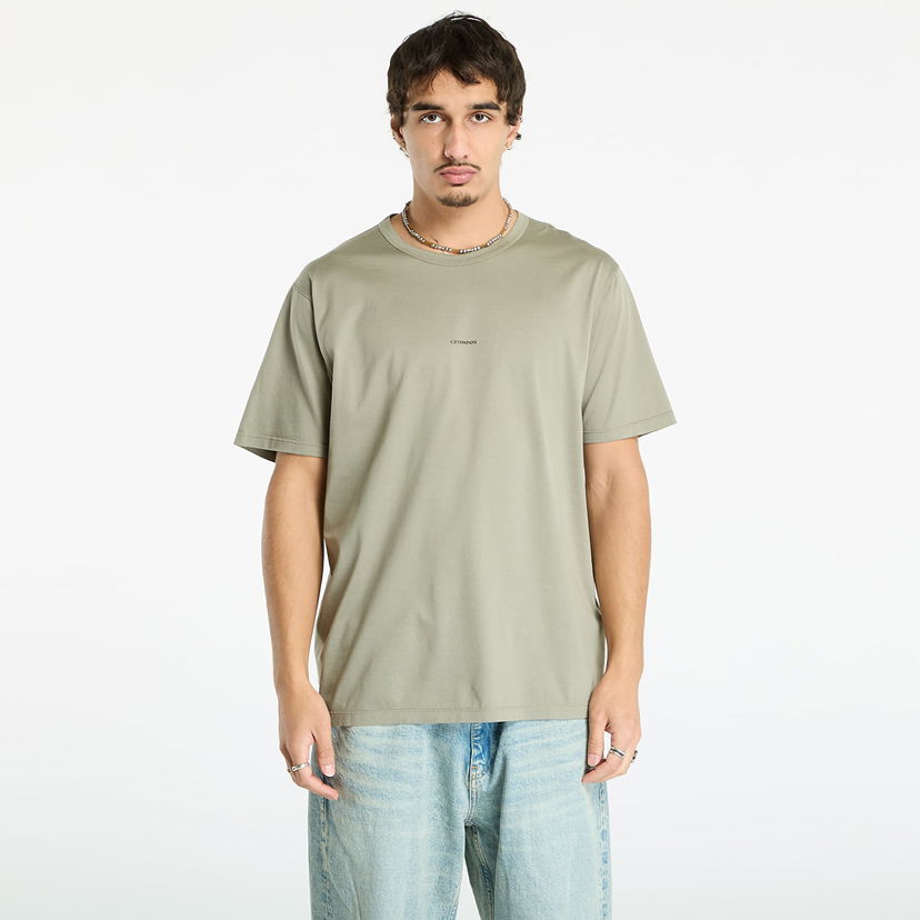 T-shirt C.P. Company C.P. Company Mercerized 70/2 Jersey Gasato Short Sleeve Logo T-Shirt Grøn | 19CMTS161A006374G-356