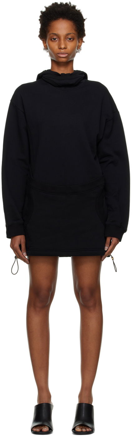 Sweatshirt Dion Lee Interlock Mask Hoodie Dress Sort | C3079F22