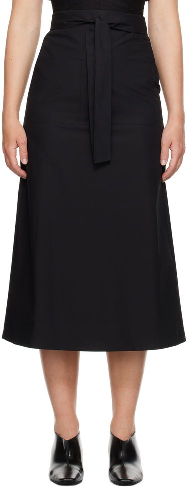 Nederdel TOTEME Tie-Waist Midi Skirt by TOTEME Sort | 243-WRB0203-FB0217, 0