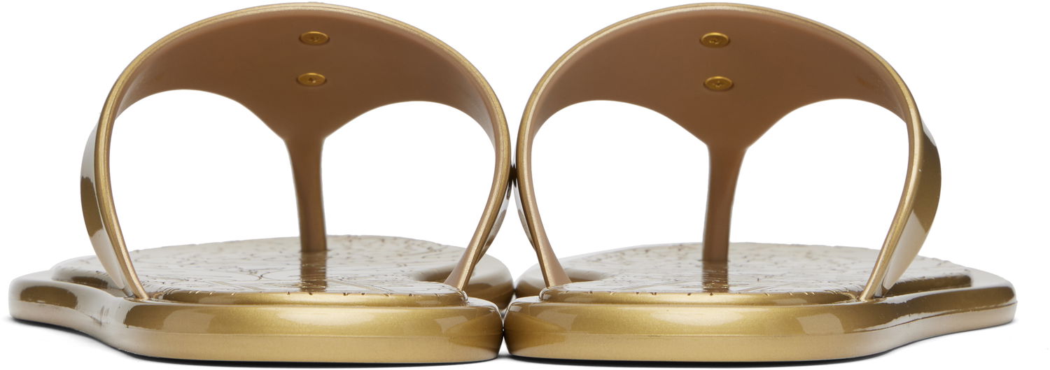 Tilbehør Versace Versace Alia Metallic Flat Sandals Metalisk | 1016248_1A14478, 1