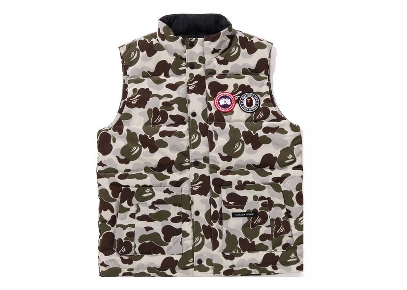 Vest BAPE BAPE x Canada Goose Freestyle Vest Grey Grå | 1J73-144-902
