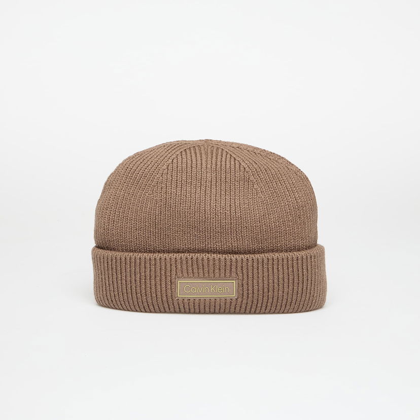 Beanie CALVIN KLEIN Patch Chunky Rib Doc Hat Brun | LV04D8058G PF7