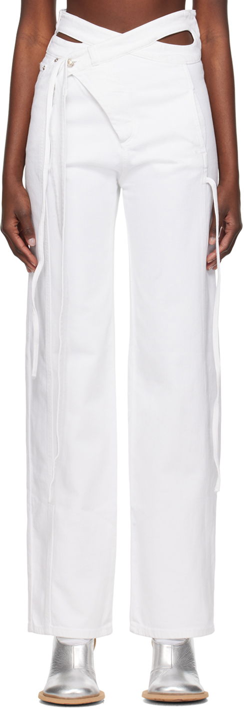 Jeans Ottolinger Ottolinger Exclusive Wrap Jeans Hvid | 1700201