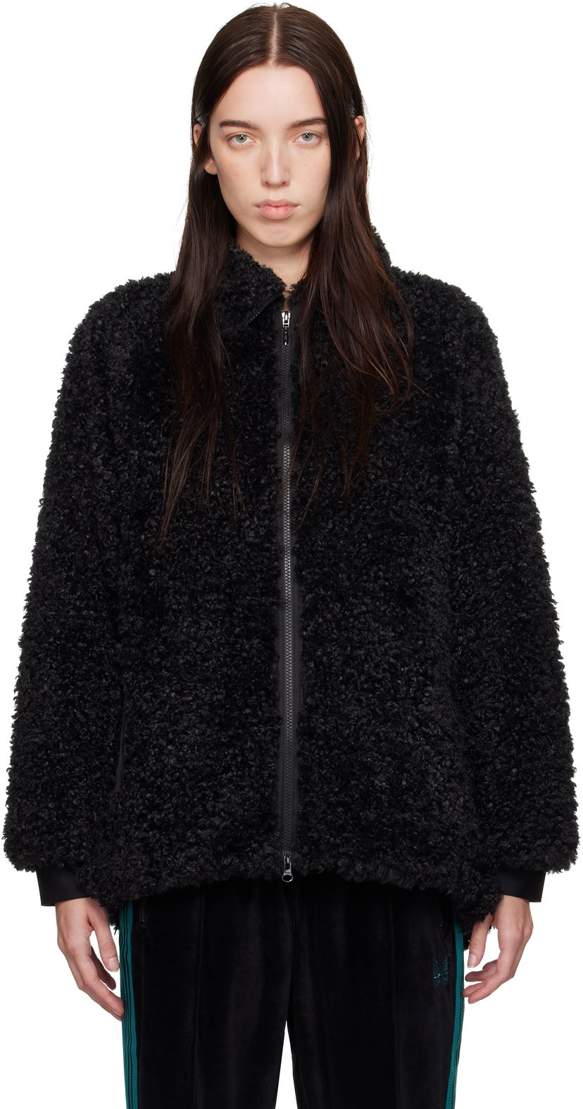Jakke Needles Curly Jacket Sort | PU219