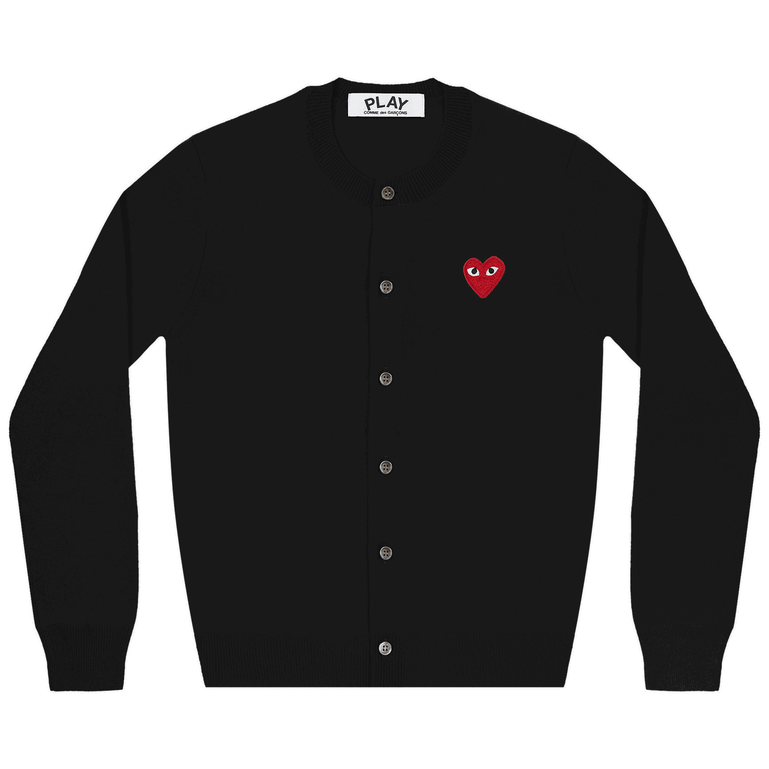 Sweater Comme des Garçons PLAY Heart Cardigan Sort | AZ N007 051 1, 0