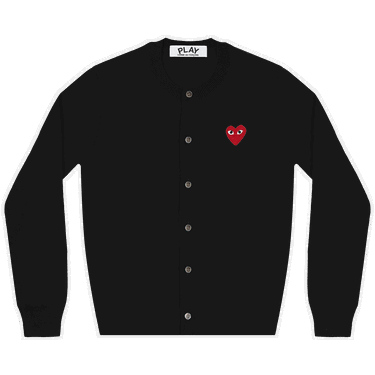 Sweater Comme des Garçons PLAY Heart Cardigan Sort | AZ N007 051 1, 0
