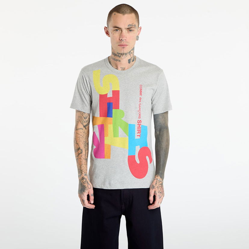 T-shirt Comme des Garçons Comme des Garçons SHIRT T-Shirt With Graphic Print Grå | FP-T004-W25 Top Grey