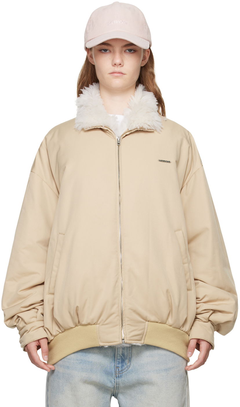Bomberjakke We11done We11done Harrington Bomber Jacket Beige | WD-JP2-24-062-U-BG