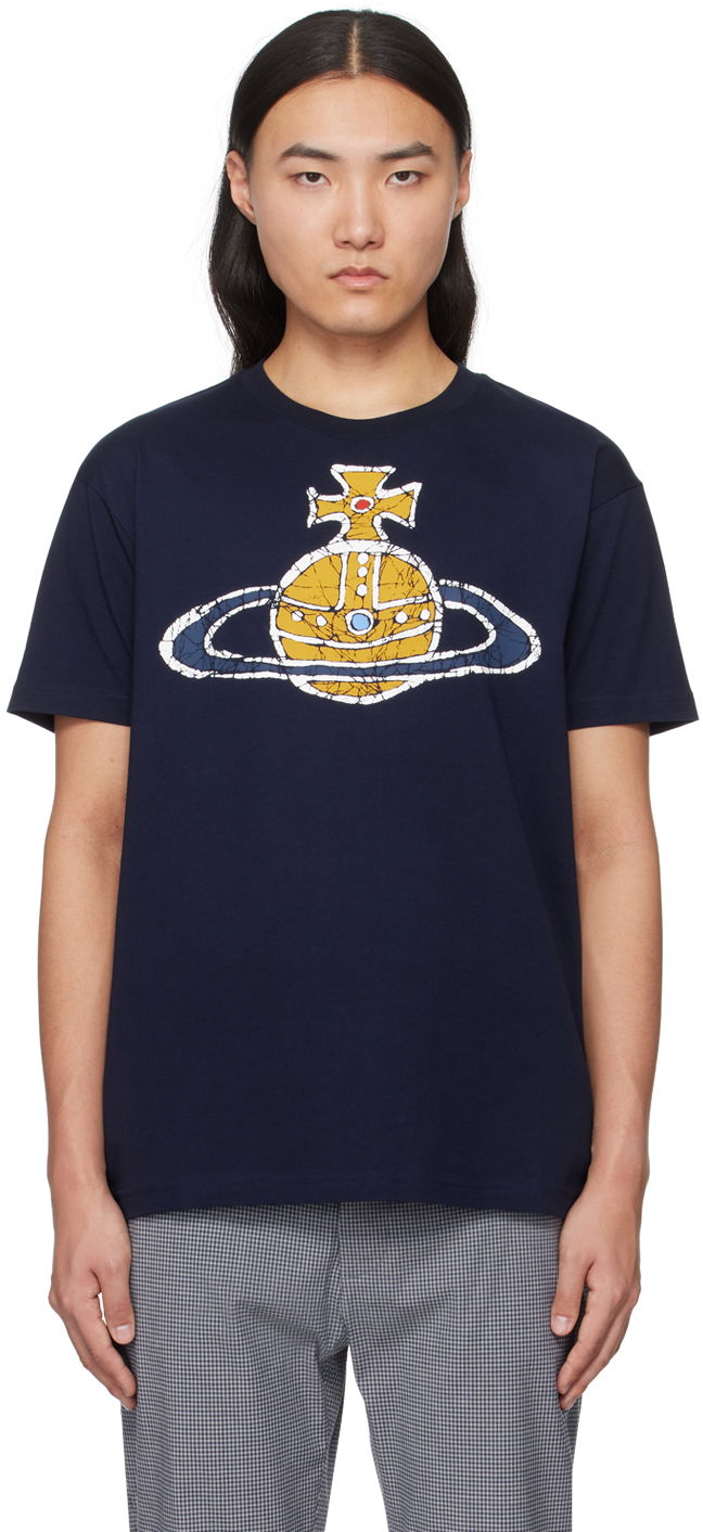 T-shirt Vivienne Westwood Time Machine T-Shirt Mørkeblå | 3G01001L-J001M-