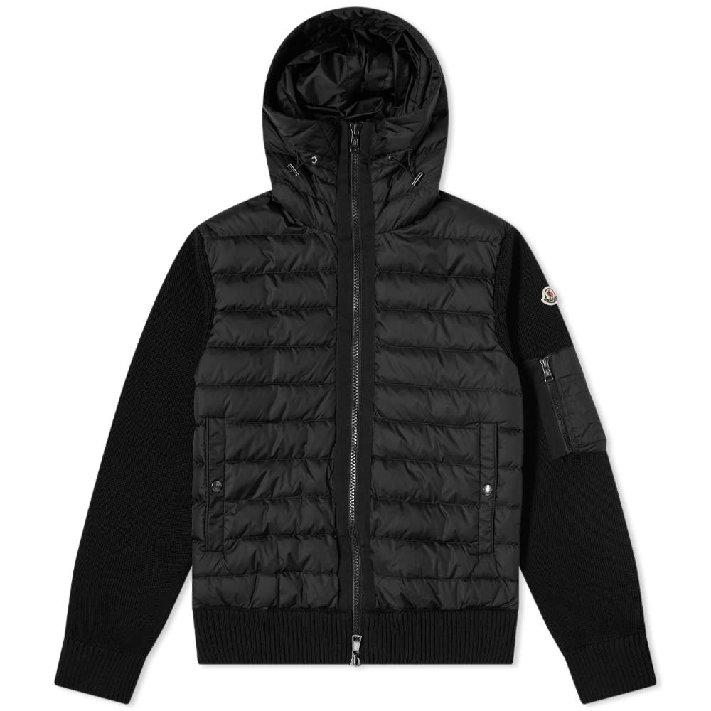 Jakke Moncler Hooded Down Knit Jacket Sort | 9B508-00-A9340-999, 0
