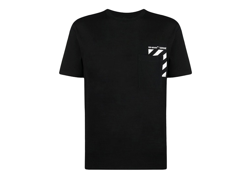 T-shirt Off-White Diag-Stripe Pocket T-Shirt Sort | OMAA128C99JER0011001