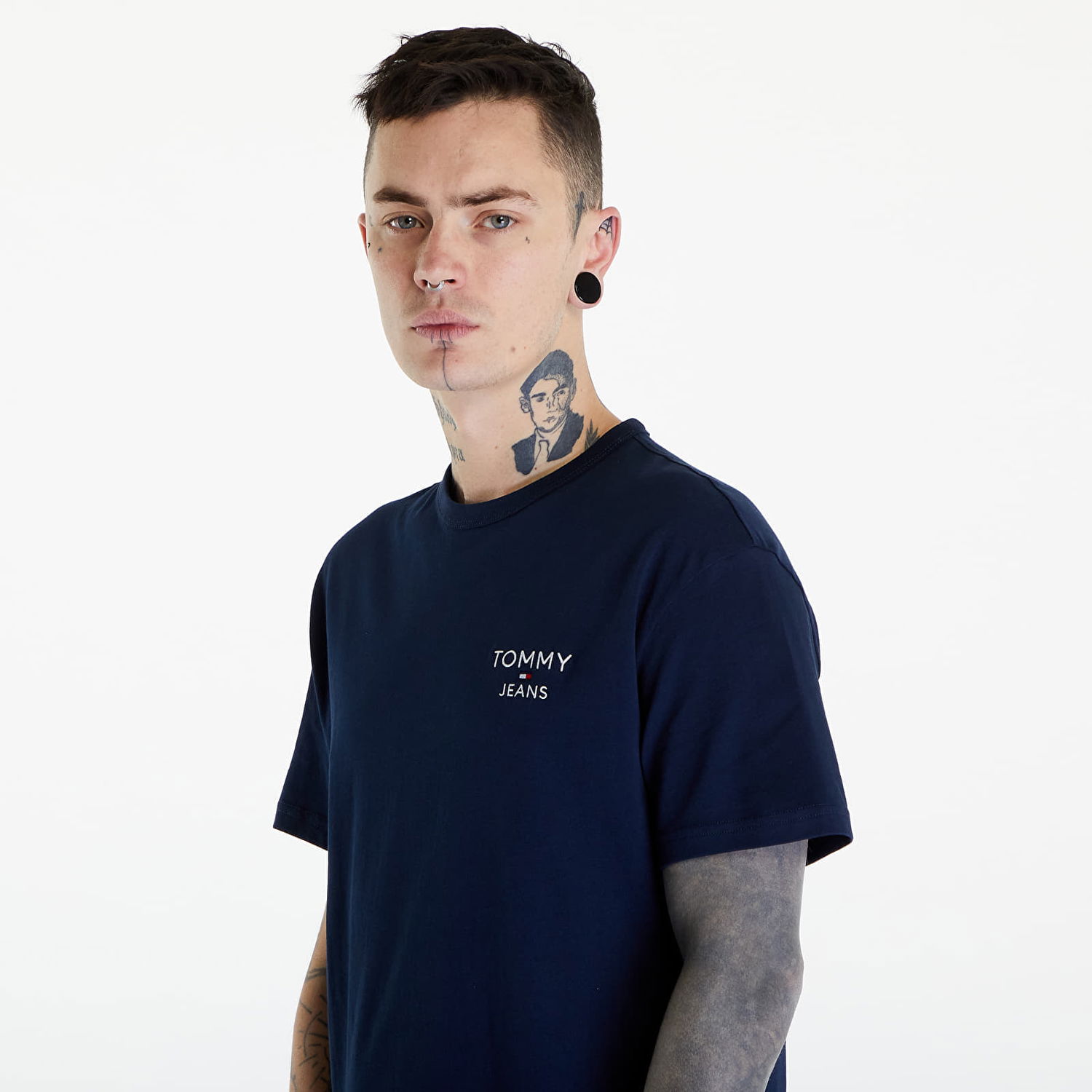 T-shirt Tommy Hilfiger Reg Corp Tee Ext Blue Blå | DM0DM18872 C1G, 1