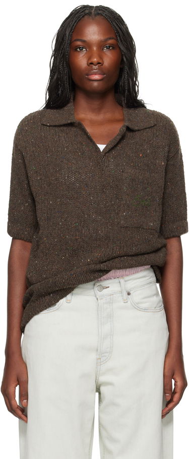 Polo skjorte ERL Wool Polo Shirt Brun | ERL09N002, 0