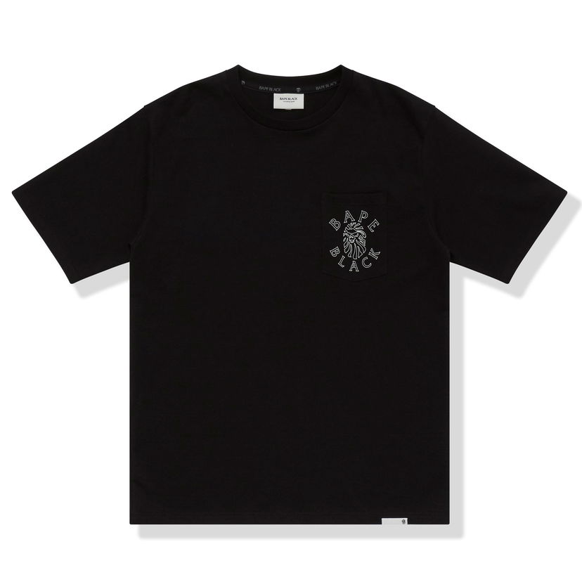 T-shirt BAPE BAPE BLACK Logo Pocket Tee Black Sort | 1I20-109-006 BK