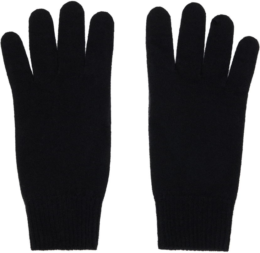 Handsker The Row The Row Leomarie Knit Gloves Sort | 10072-Y556