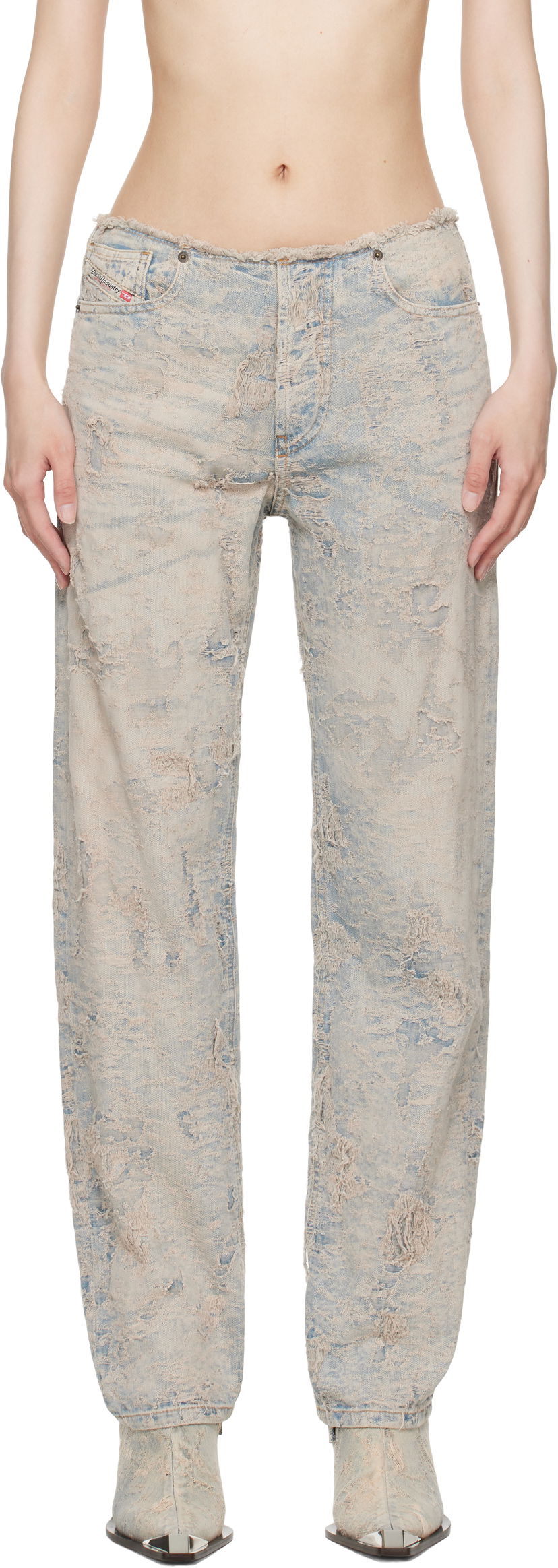Jeans Diesel 1988 D-Ark 007y5 Distressed Jeans Blå | A16489 007Y5