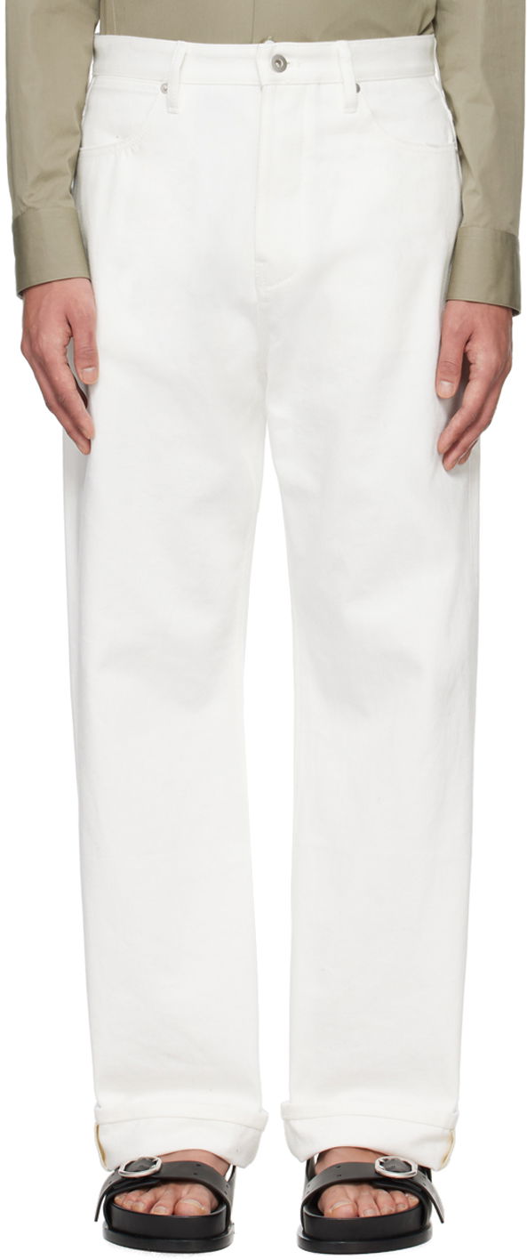 Jeans Jil Sander Twisted Jeans Hvid | J23KA0102_J46544