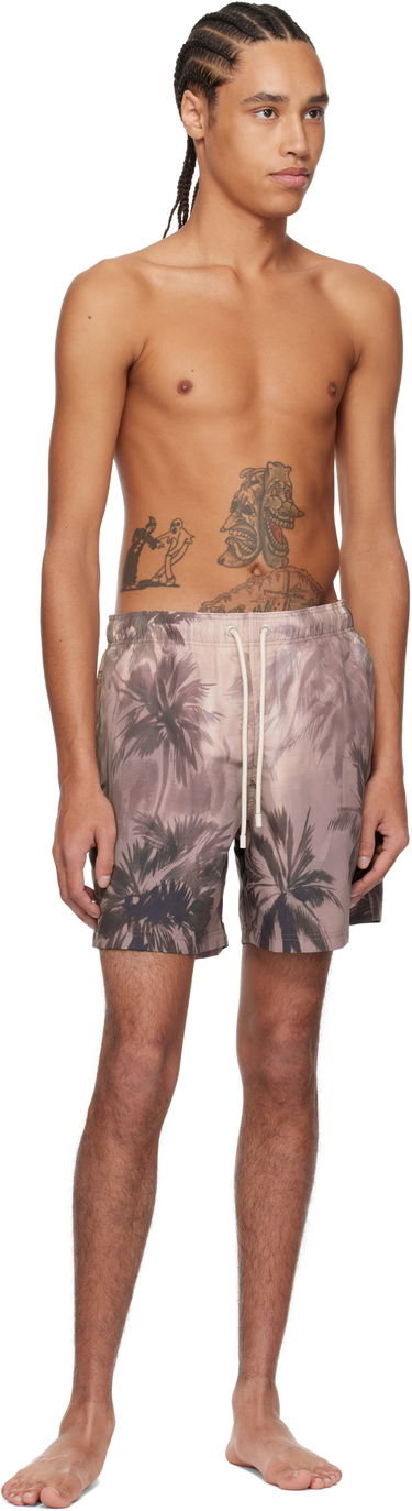 Badetøj Palm Angels Palm Angels Sunset Palm Swim Shorts Brun | PMFD012S25FAB0026110, 3