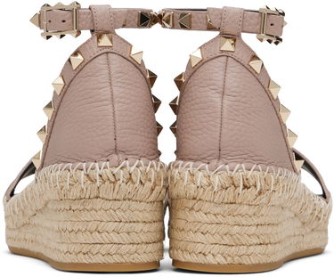 Skopleje Valentino Valentino Garavani Double Rockstud Espadrille Wedge Sandals Lyserød | 6W2S0HB1VTO, 1