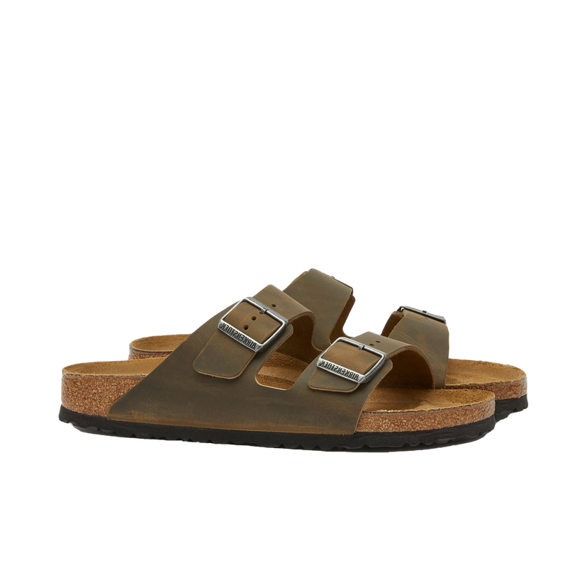 Sneakers og sko Birkenstock Arizona in Faded Khaki Oiled Leather, Size UK 2.5 | END. Clothing Brun | 1027039
