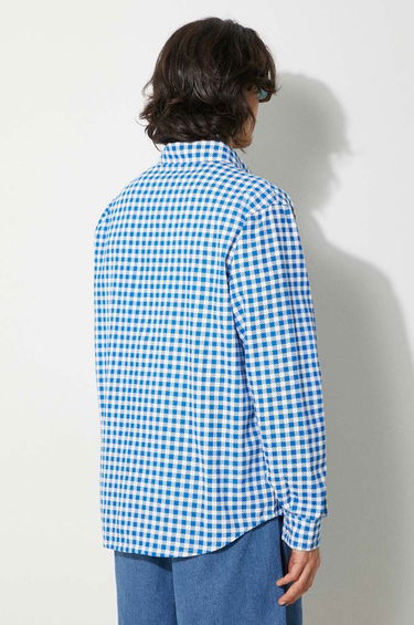 Skjorte BBC IceCream ICECREAM Relaxed Fit Longsleeve Printed Check Shirt Blå | IC24222, 2