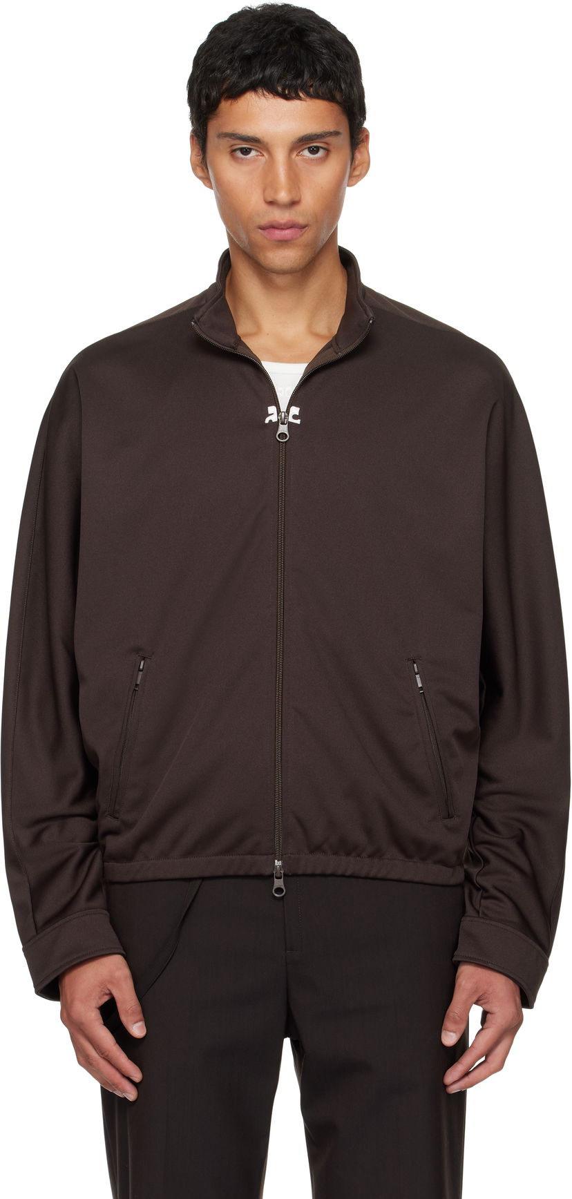 Jakke Courrèges Courrèges Interlock Tracksuit Jacket Brun | 325JVE134JS0250