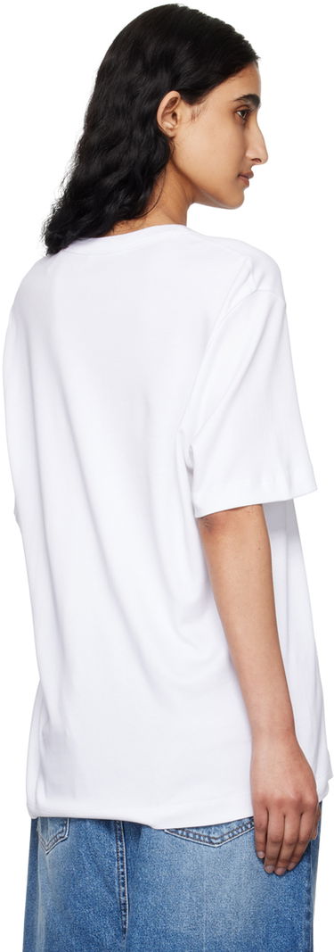 T-shirt Helmut Lang Embroidered Logo T-Shirt Hvid | O04HM599, 2